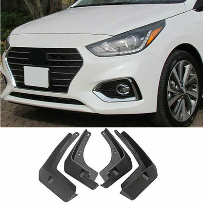 4 x Mud Fender Flaps Splash Guards for Hyundai Accent (2018–2021)