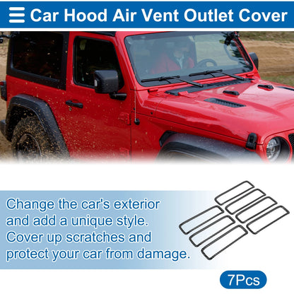 Hood Air Outlet Vent Cover Trim for Jeep Gladiator JT (2020-2023) 7 x Pcs