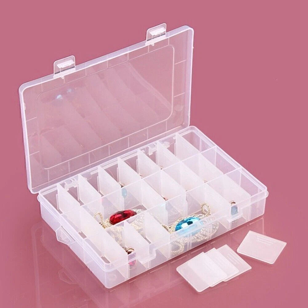 Detachable Plastic Storage Boxes for Makeup & Jewelry - Transparent Container