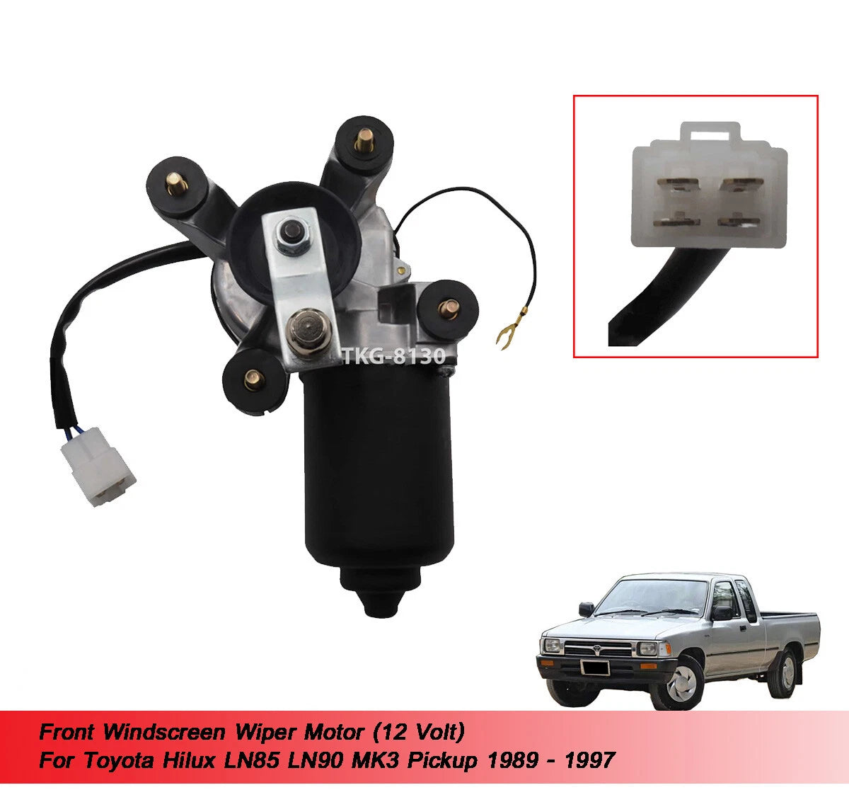 Windscreen Wiper Motor for Toyota Hilux LN85 LN90 MK3 (1989-1997)