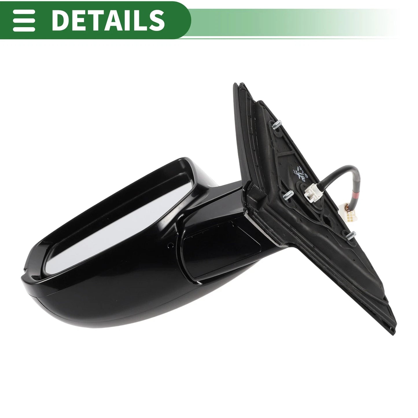 Left Side Door Mirror for Honda Accord 2013-2017 Manual Folding Gloss Black