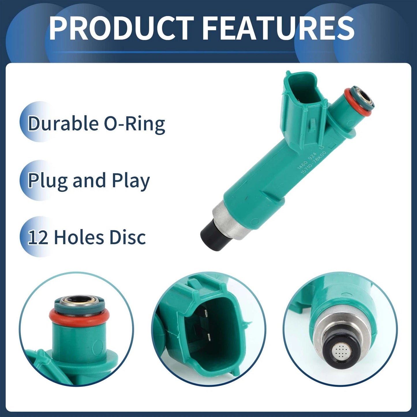 Fuel Injector 1 Pc for Suzuki Grand Vitara (2010-2013) 2.4L Blue
