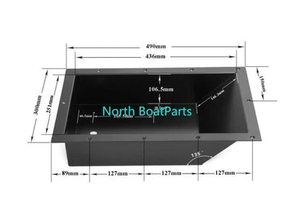 Recessed Boat Trolling Motor Pan, Aluminum Foot Pedal Control Tray