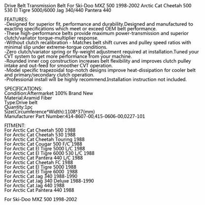 Timing Belt for Arctic Cat Cheetah, Cougar, Ski-Doo Formula LT/SLS/STX (1980-1999)