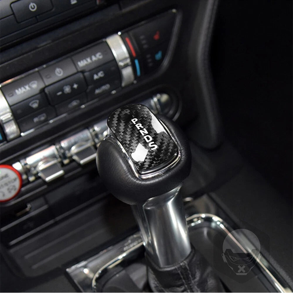 Carbon Fiber Gear Shift Knob Cover for 14-18 Ford Mustang