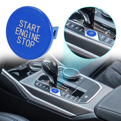ABS Blue Engine Ignition Push Start Stop Button Cover for BMW