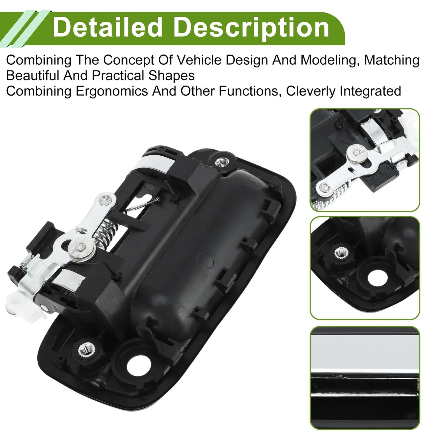 Exterior Door Handle for Toyota (Black Silver Tone) (2000-2006)