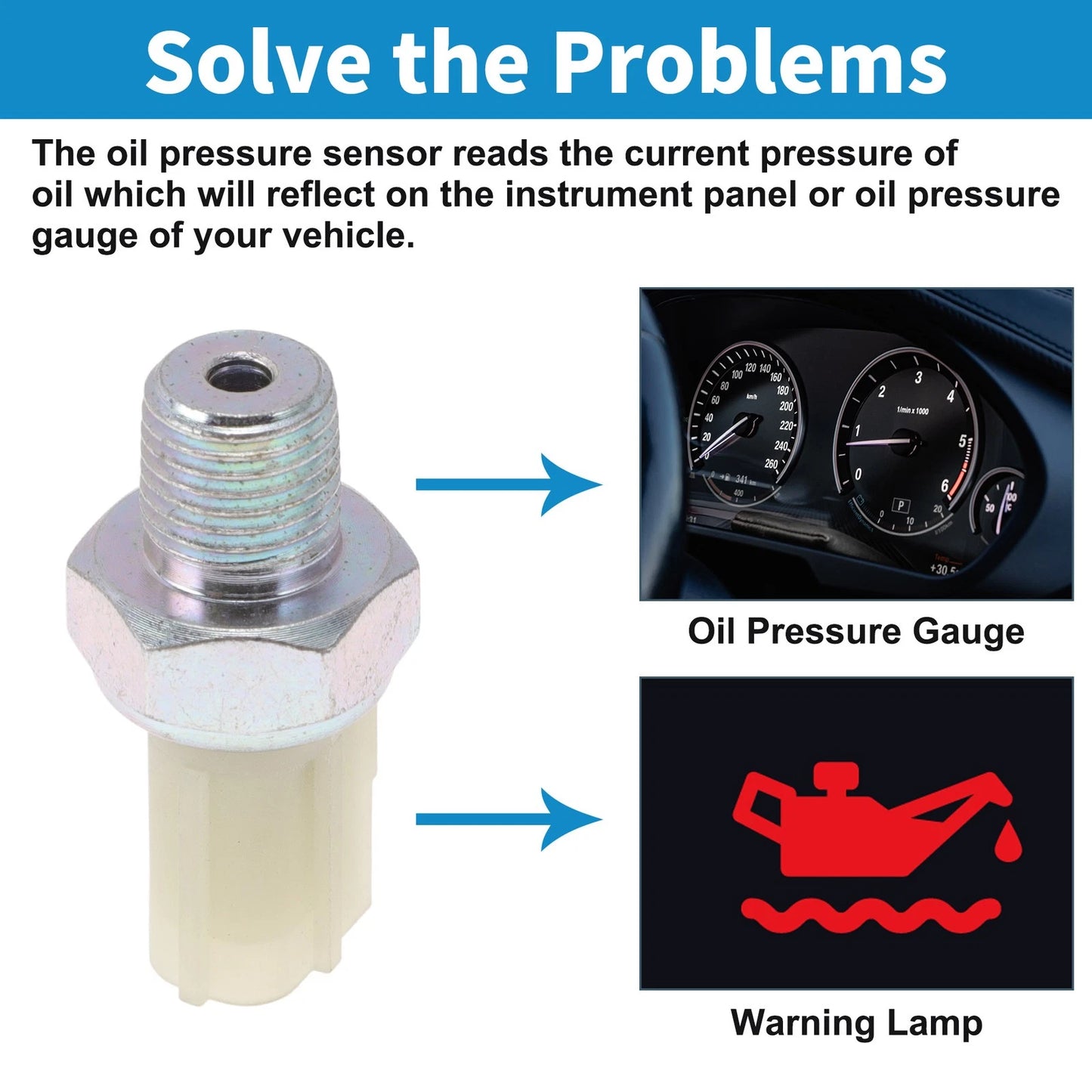 Engine Oil Pressure Sensor for Ford Courier (2009-2012) 3.5L