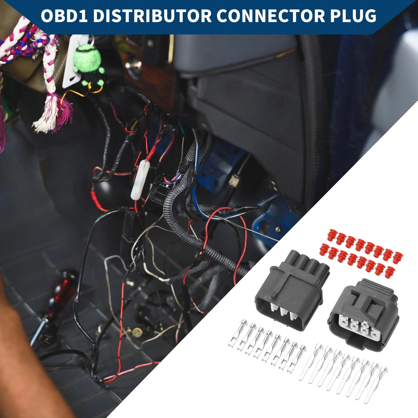 8 Pin OBD1 Distributor Connector Plug for Honda