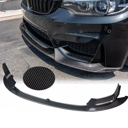 Carbon Look Front Bumper Lip Spoiler for 2015-2020 BMW F80 M3 F82 F83 M4