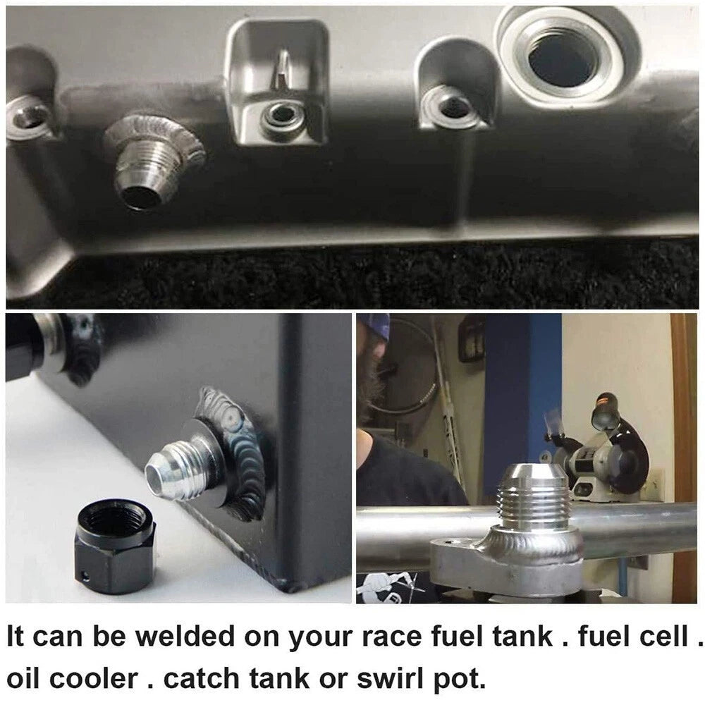 AN10 Male Aluminium Weld-On JIC Bungs for Car (No specific years)