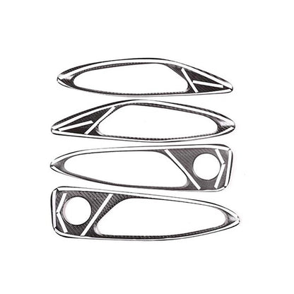 Real Carbon Fiber Interior Door Handle Cover Trim For Alfa Romeo Giulia 2017-18