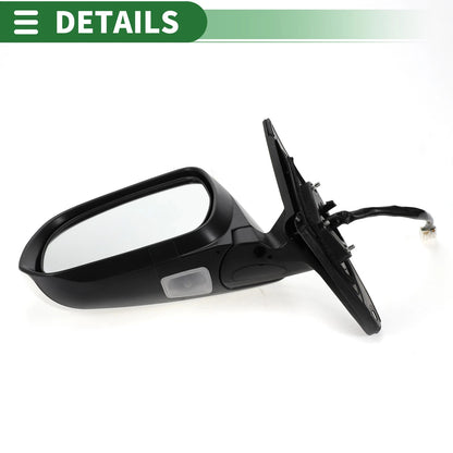 Left Side Door Mirror for Toyota Highlander (2008-2013) Manual Folding White