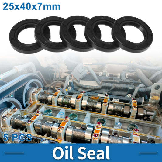 Oil Seal 5 Pcs 25x40x7mm Seal Ring Rotary Shaft Nitrile Rubber for Make Model