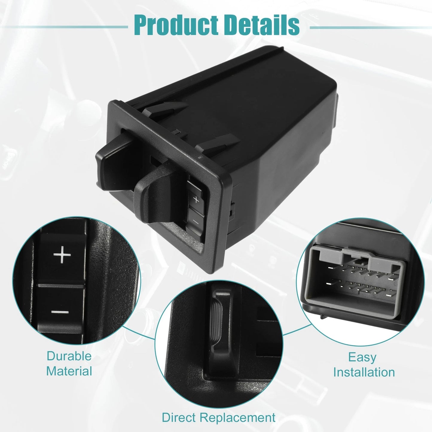 Interior Trailer Brake Controller Module for Ford F-150 (2015-2019) Black