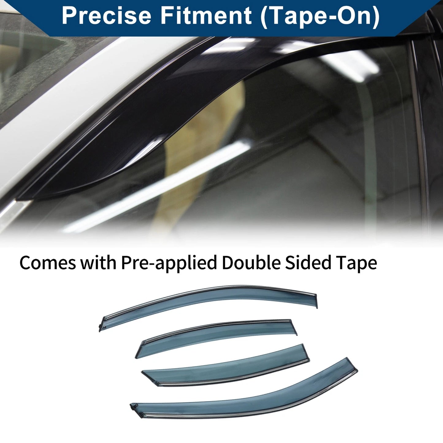 Window Deflectors for Ford Focus Sedan Side Vent Visors (2008-2011)