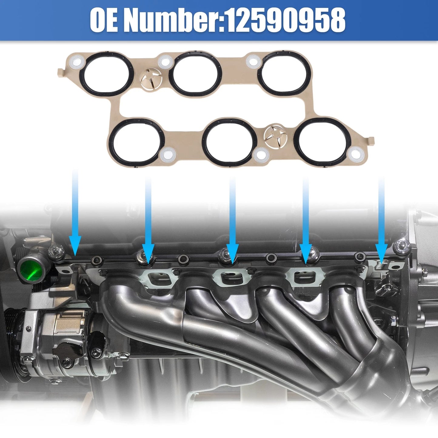 Lower Intake Manifold Gasket for Buick LaCrosse Saturn Outlook