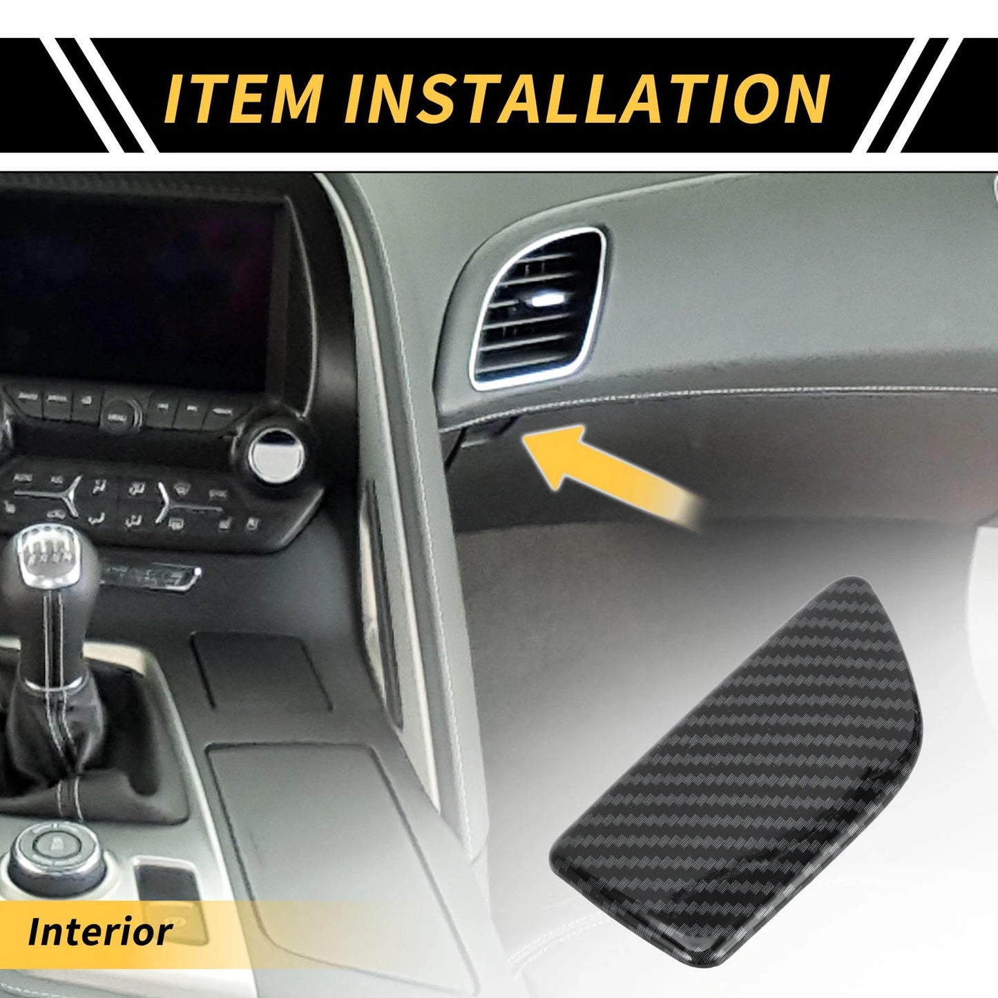 Carbon Fiber Glove Box Handle Switch Cover Trim for Ford Maverick (2022-2024)