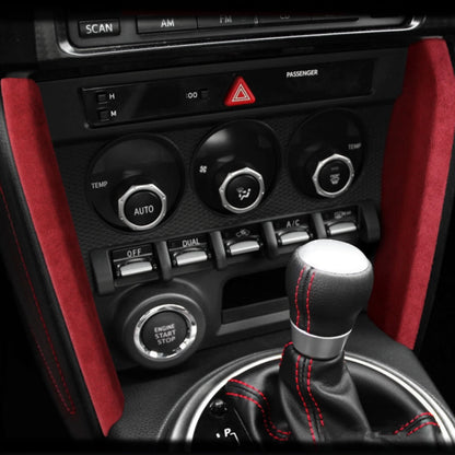 2 x Red Central Console Trim Covers for Subaru BRZ 2013-2020 (2013-2020)