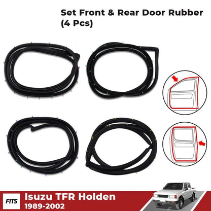 Door Rubber Seal Weatherstrip Front Rear L+R Fits Isuzu TFR Holden Rodeo 1989-02