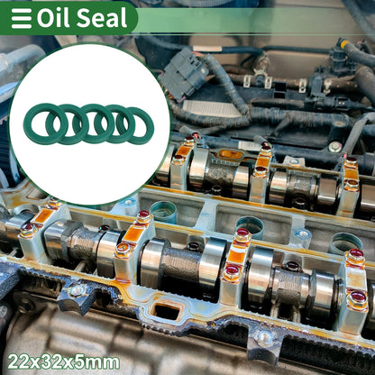 Oil Seal 22x32x5mm Seal Ring TPU Green 5 Pcs for Make Model
