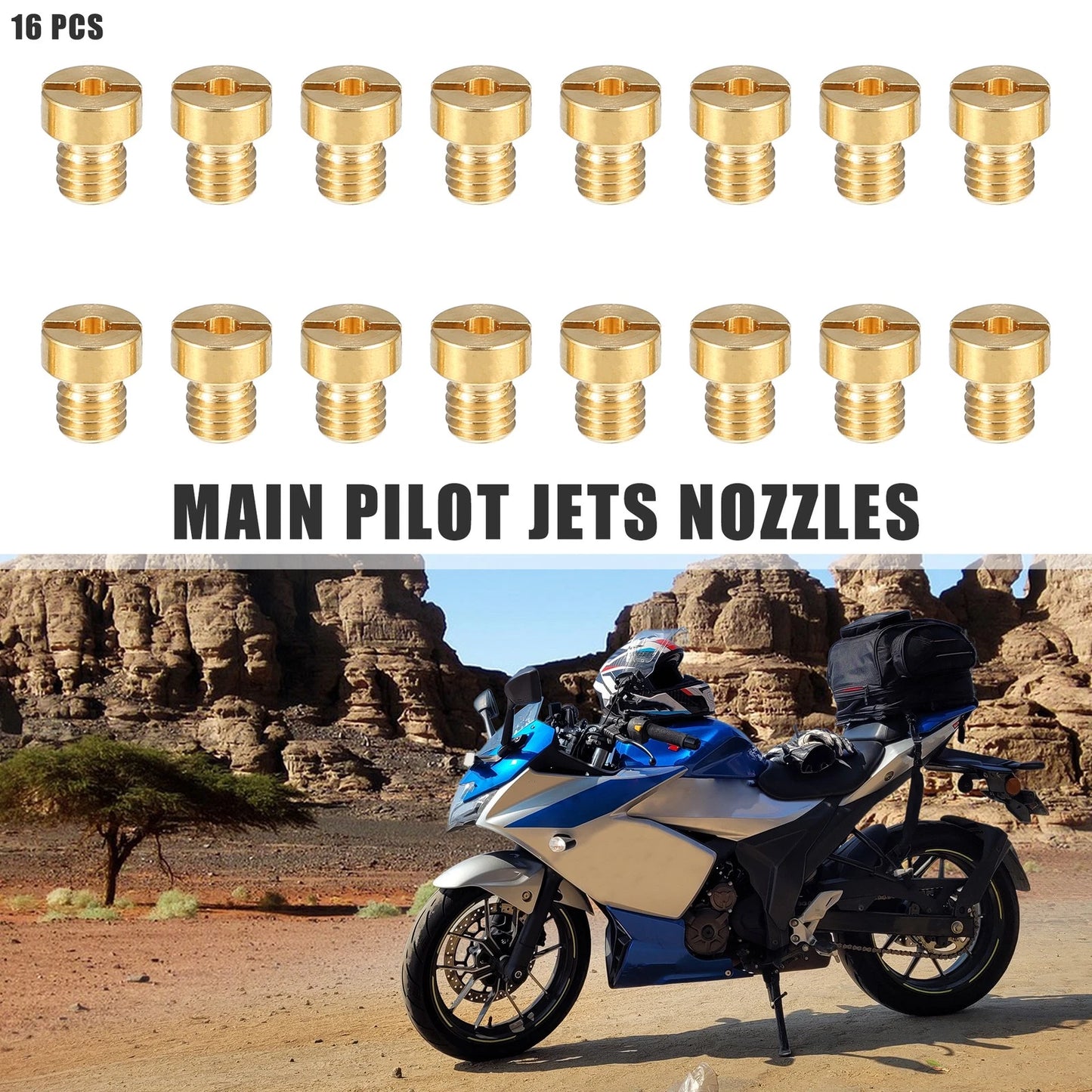 Main Jets M5x0.8 16pcs for Motorcycle