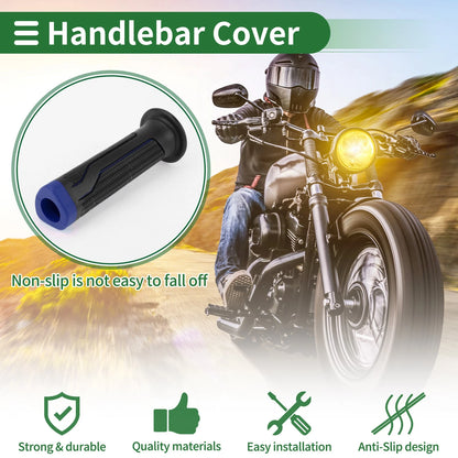 7/8 22mm Hand Grips Cover Kit for Motorcycle Diamond Blue