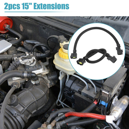 15" Oxygen Sensor Extension Harness 2 Pcs for Jeep Grand Cherokee (2008-2017)