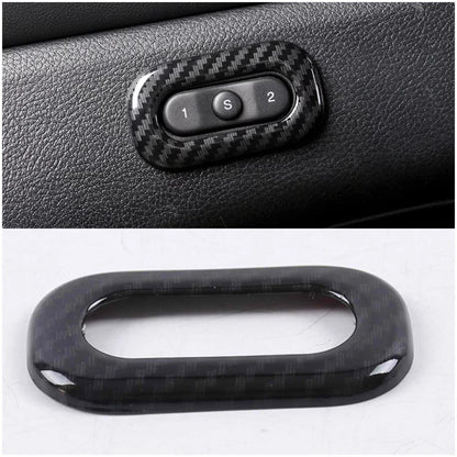 Carbon Fiber Seat Adjust Button Lid Cover Trim for Jeep Grand Cherokee (2014-2021)