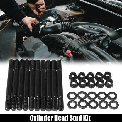Black Metal Cylinder Head Stud Kit for Mitsubishi EVO8 EVO9 Eclipse (1994-2019)