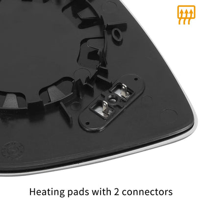 Heated Right Rearview Mirror Glass with Backing Plate for BMW X5 (2000-2006)