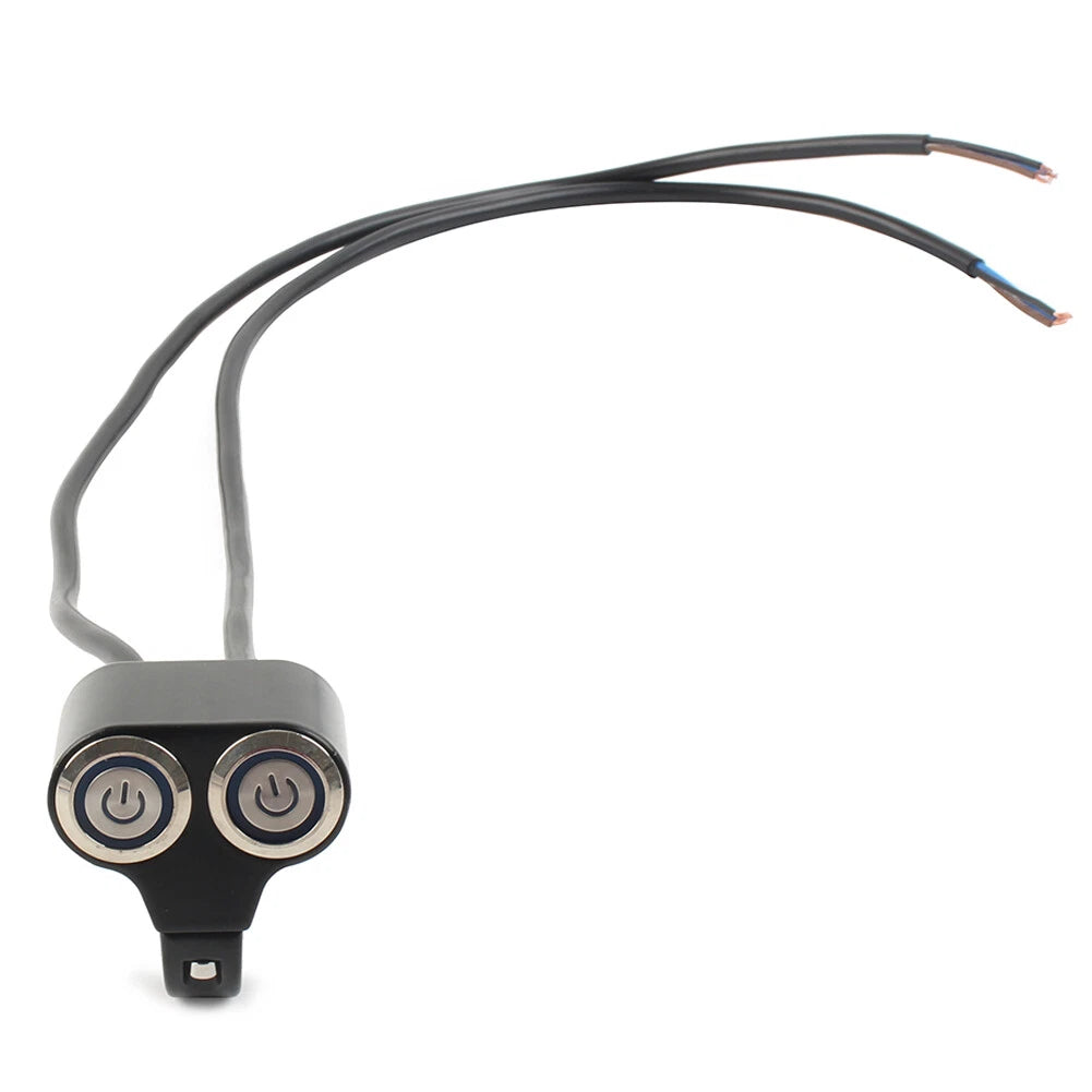 LED Motor Switch ON/OFF Headlight Fog Light Handlebar 22mm 7/8" for Motorcycle