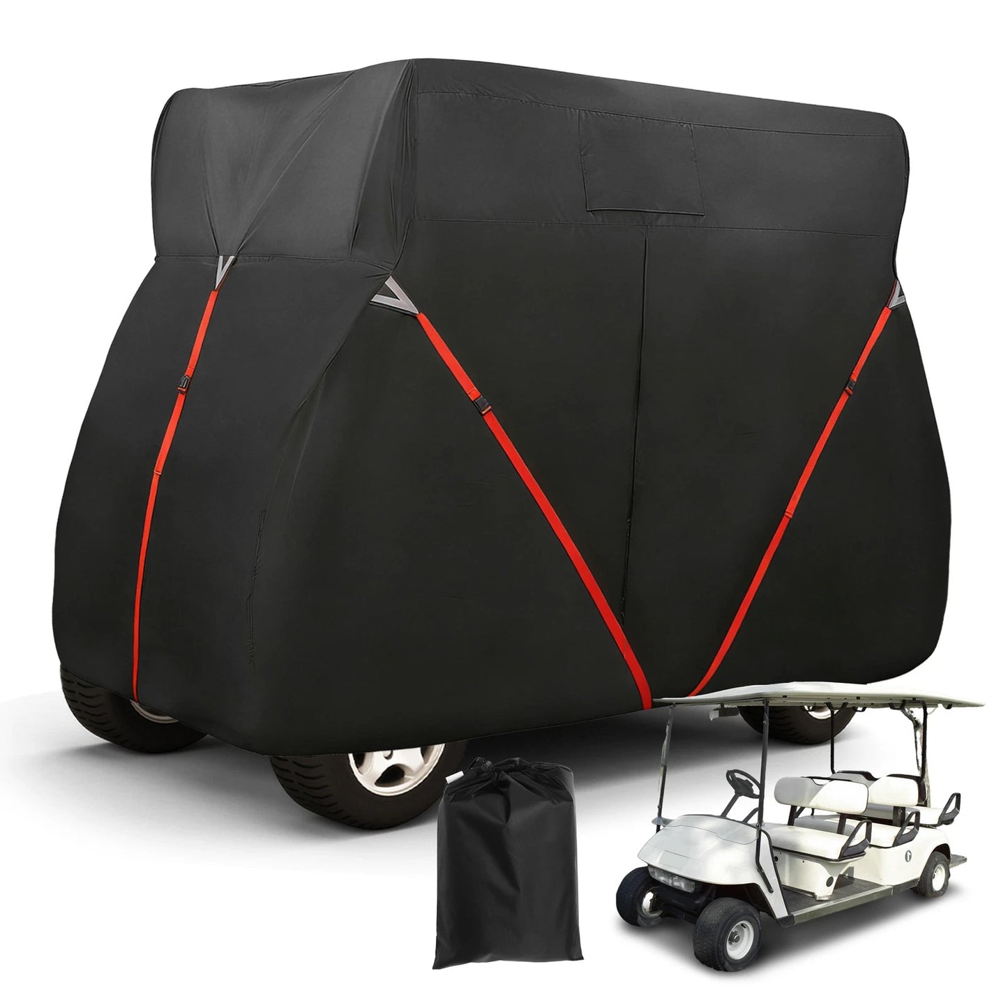 Golf Cart Cover / 4+2 Seats / Heavy Oxford Waterproof for EZGO Club Car