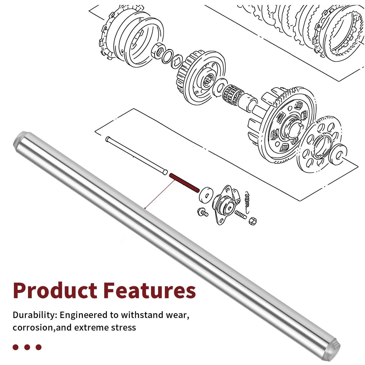 Left Clutch Push Rod for Suzuki Katana 600 750 1100 Bandit 600 (1995–2006)