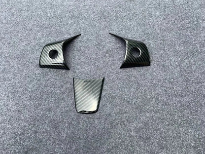 Steering Wheel Lid Frame Cover Trim for Tesla Model 3 (2018-2023) Carbon Fiber