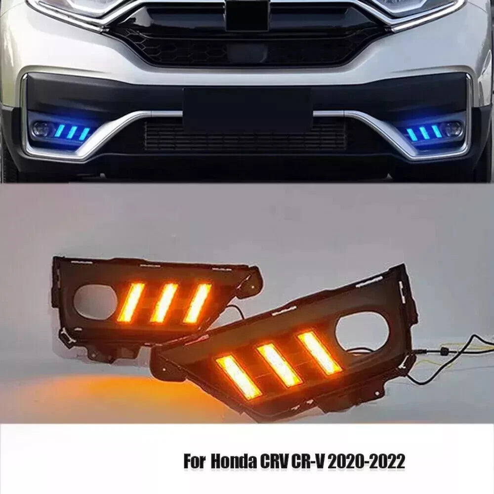 3-Color LED DRL Fog Light Turn Signal Lamp for Honda CR-V (2020-2022)