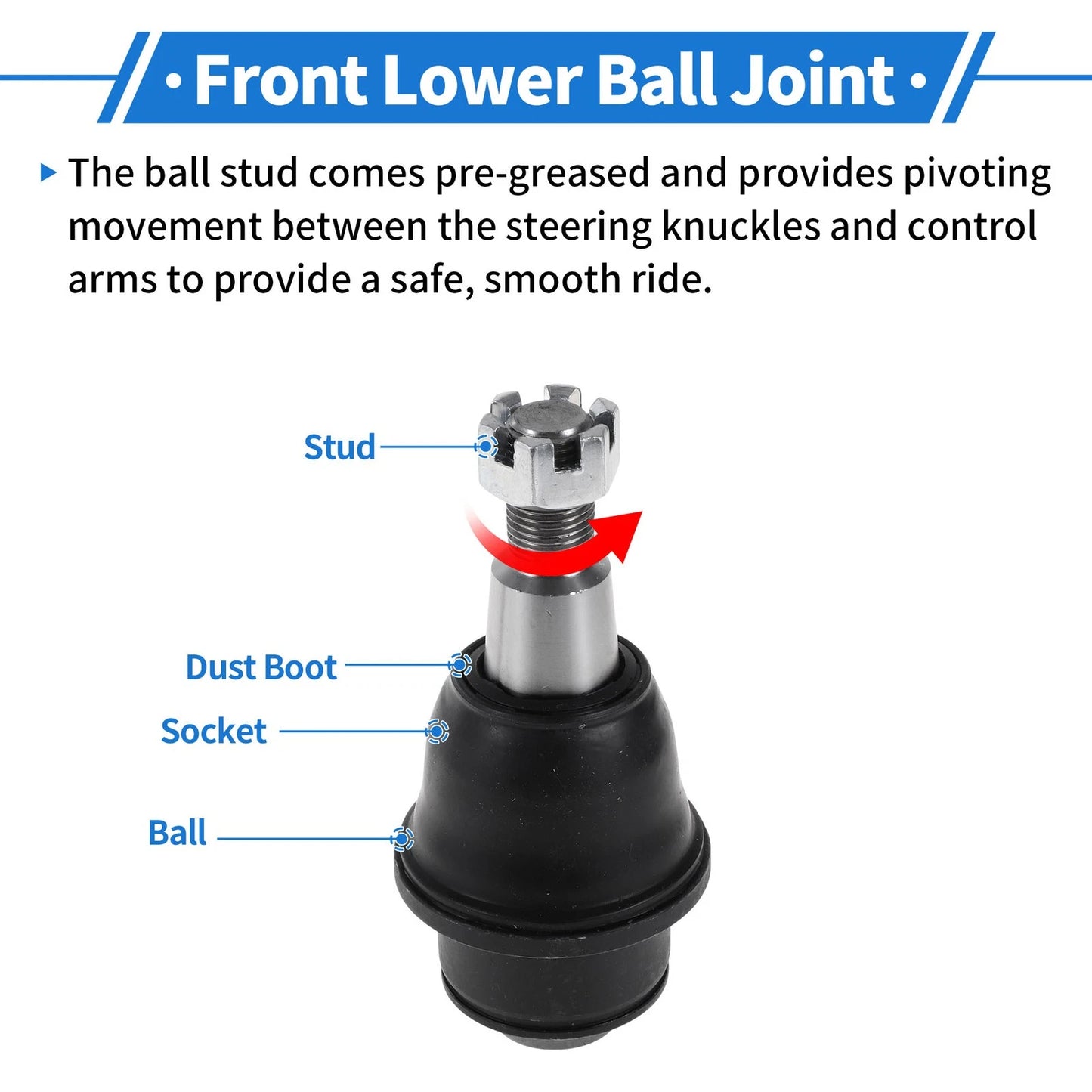 Front Lower Ball Joints for Chevrolet Silverado 1500 (2013 - 2020)