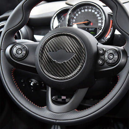 Carbon Fiber Steering Wheel Center Cover for Mini F54 F55 F56 F57 F60 (19-20)