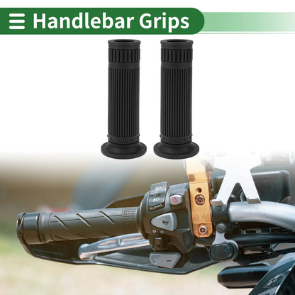 7/8" 22mm Hand Grips Cover Handlebar TPU Black for Motorcycle
