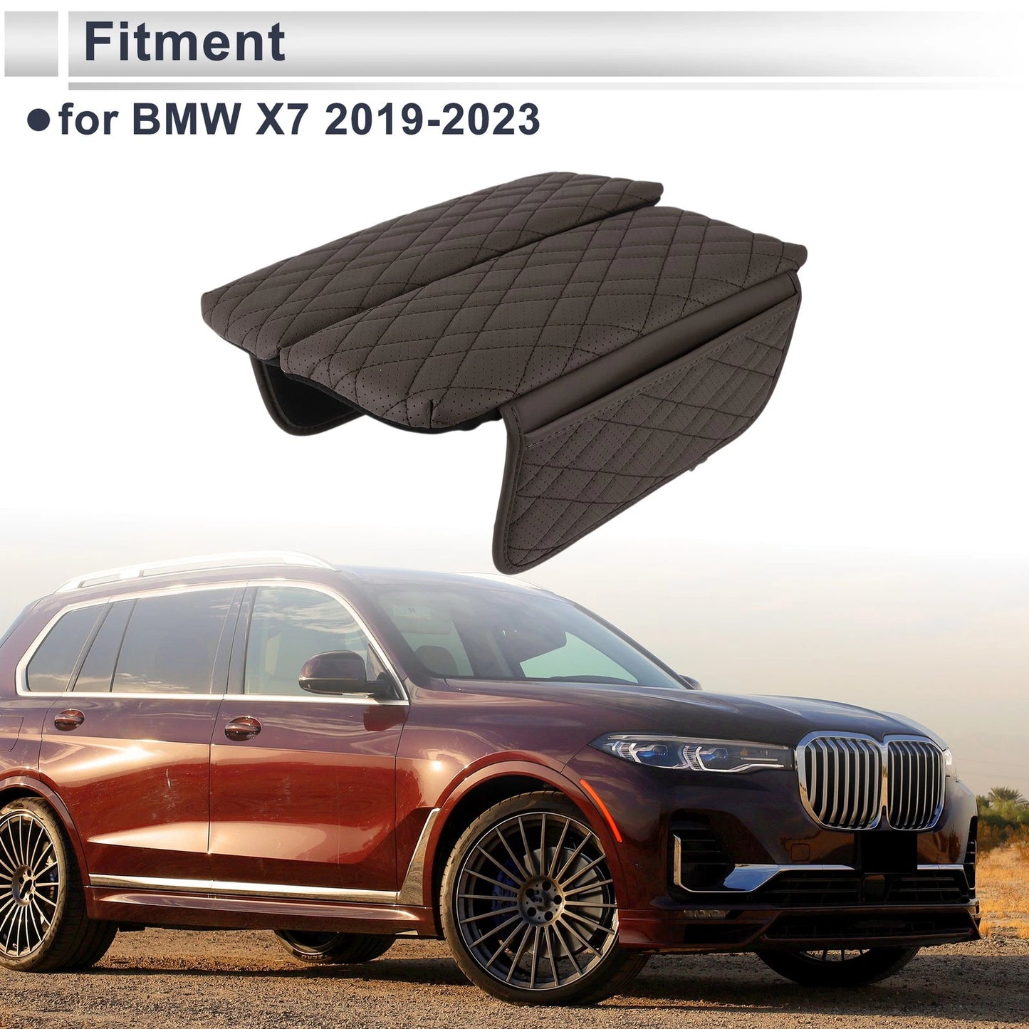Center Console Cover with Storage Bag for BMW X7 (2019-2023) 1 Pair