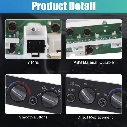 HVAC 2x A/C Heater Climate Control Switch for Chevy C1500 Tahoe and GMC K1500