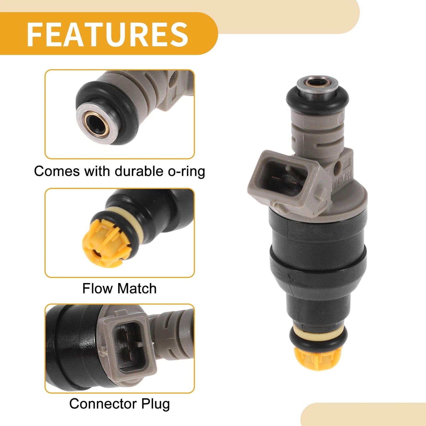 Fuel Injector for BMW E34 E36 2.0L (1989-1999) - 1 x No.0280150414