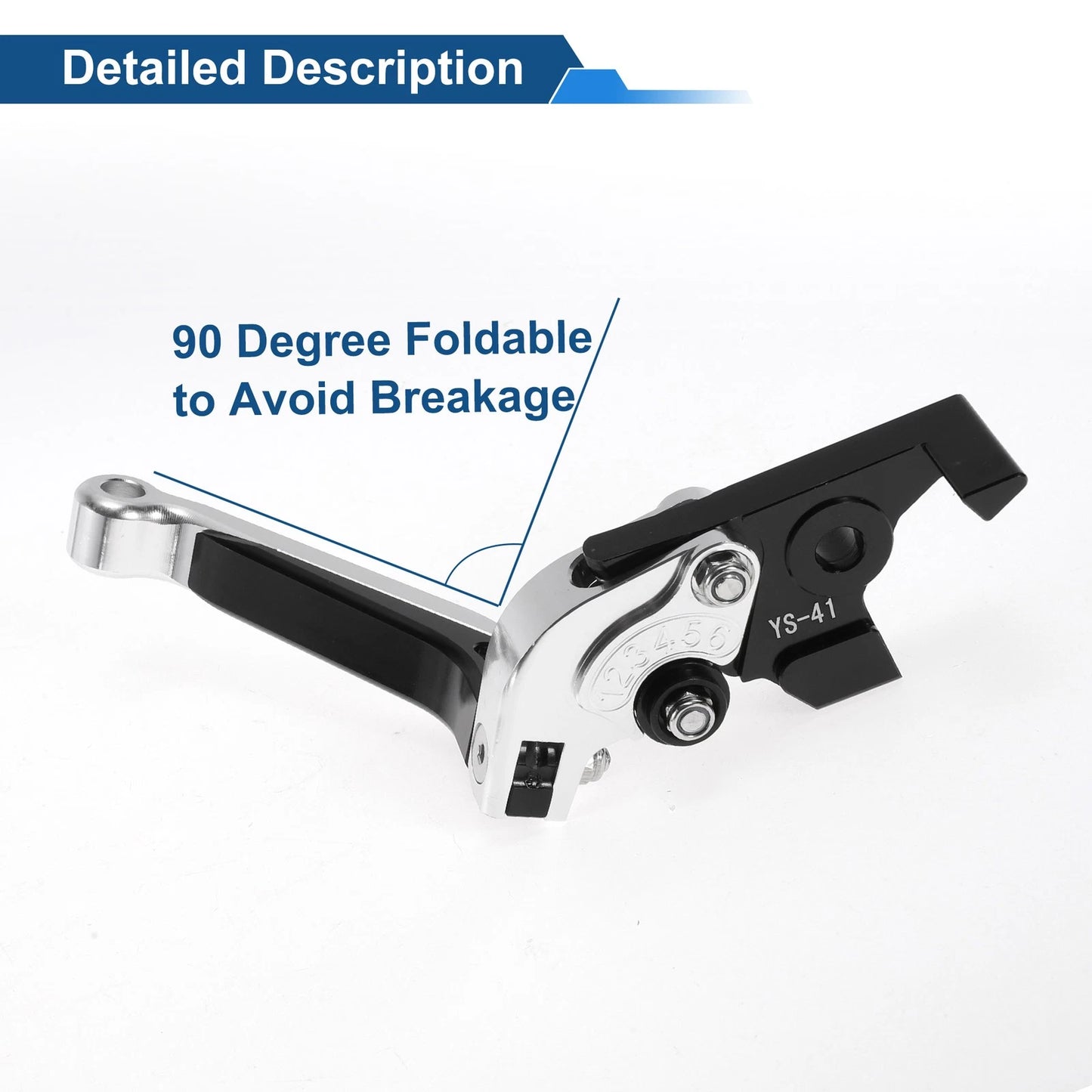 Adjustable Short Brake Clutch Levers for Suzuki GSXR150 (2017-2020) Silver