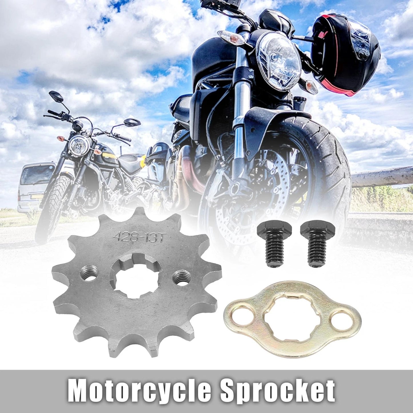 Chain 13T 17mm Front Engine Sprocket Titanium Tone for Yamaha