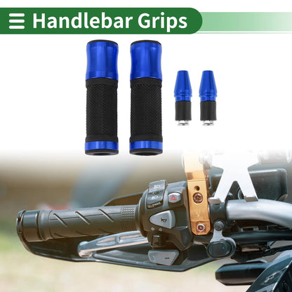 Hand Grips Cover 2 x Handlebar Cover Diamond Pattern Blue for Motorcycle