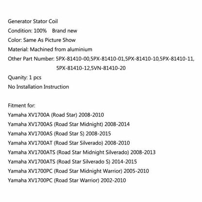 Stator for Yamaha XV1700ATS (Road Star Midnight Silverado) (2005-2010)