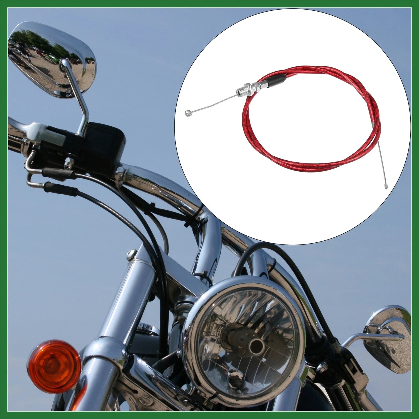 Throttle Cable Wire 47.2" for ATV Quad Bike Red