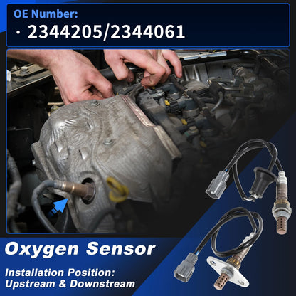 Oxygen Sensor 2 x Upstream/Downstream Oxygen Sensor for Toyota Corolla 1.8L (1998–2002)