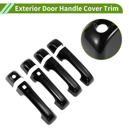 Gloss Black ABS Exterior Door Handle Cover Trim for Ford Bronco (2021-2025)
