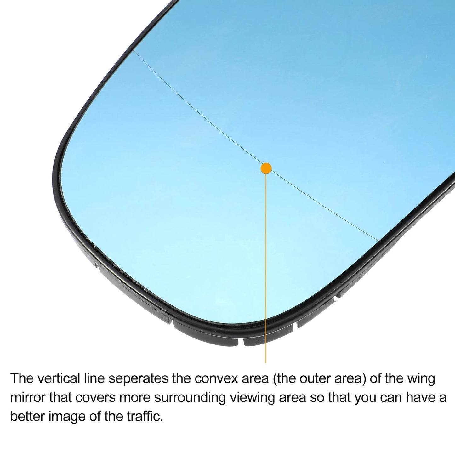 Heated Left Side Mirror Glass for Mercedes-Benz CL500 (2003-2006)